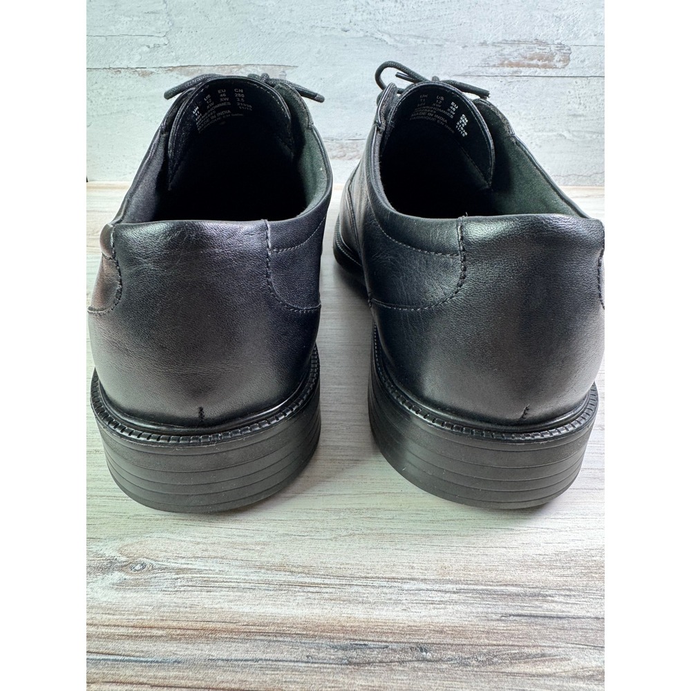 Bostonian Flexlite Ipswich Mens 12 XW Black Leather Bicycle Toe Dress Shoes - Picture 5 of 8